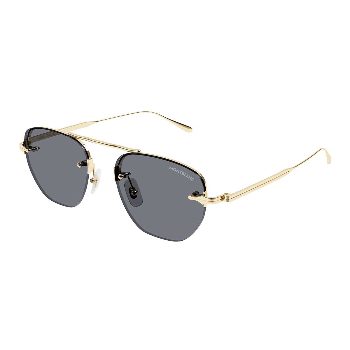 Montblanc Occhiali da Sole MB0404S 001 Oro/Grigio Chiaro Uomo 2