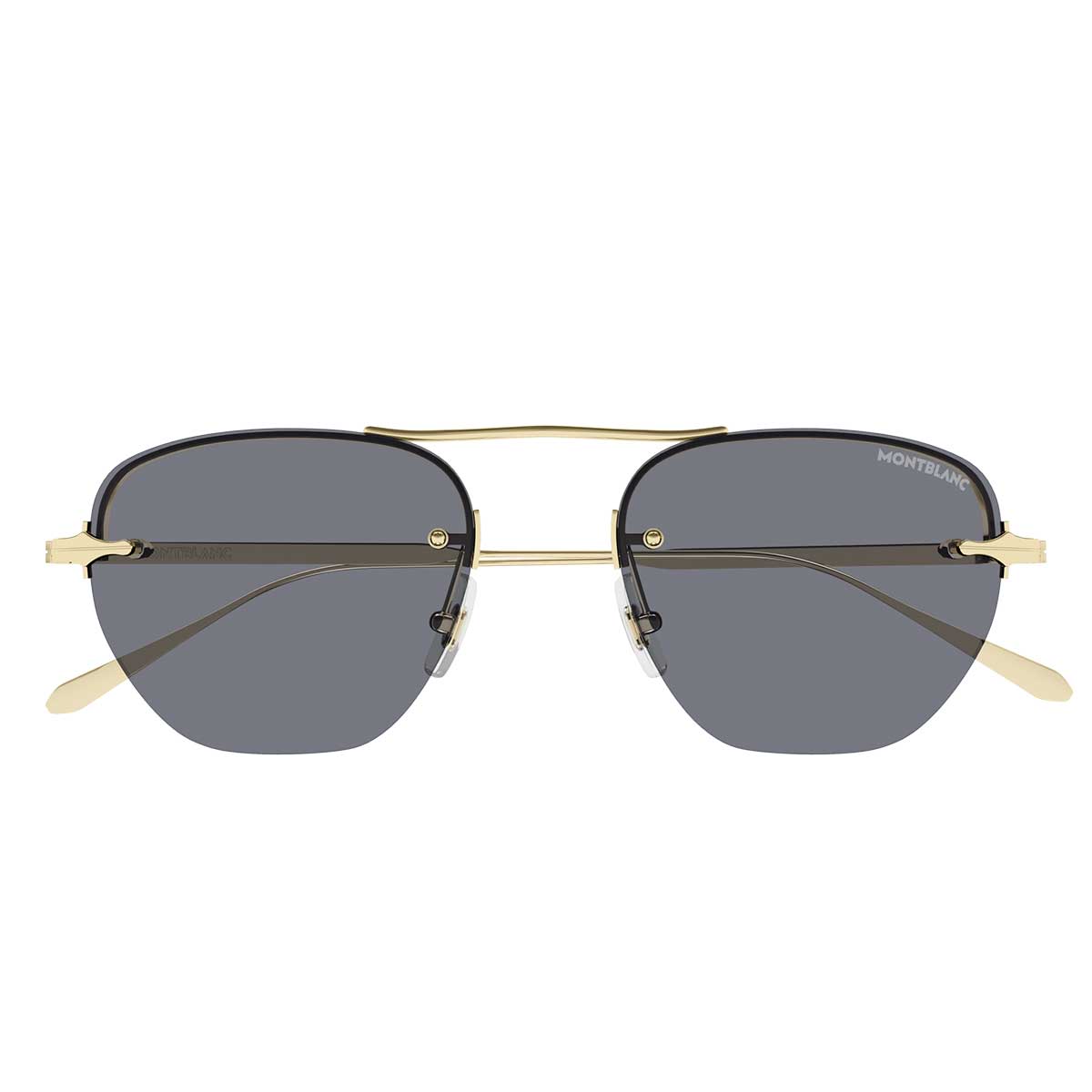 Montblanc Occhiali da Sole MB0404S 001 Oro/Grigio Chiaro Uomo