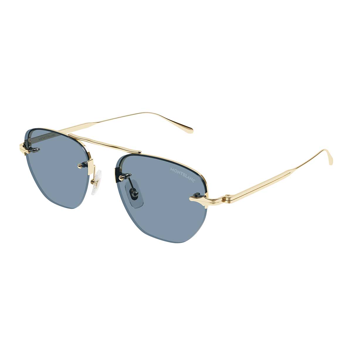 Montblanc Occhiali da Sole MB0404S 004 Oro/Blu Uomo 2