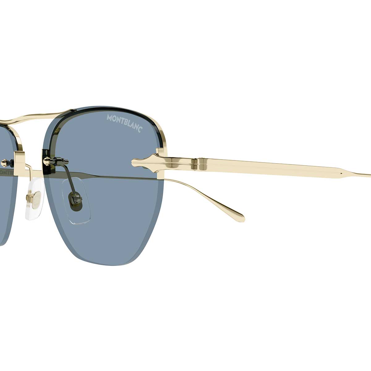 Montblanc Occhiali da Sole MB0404S 004 Oro/Blu Uomo 3