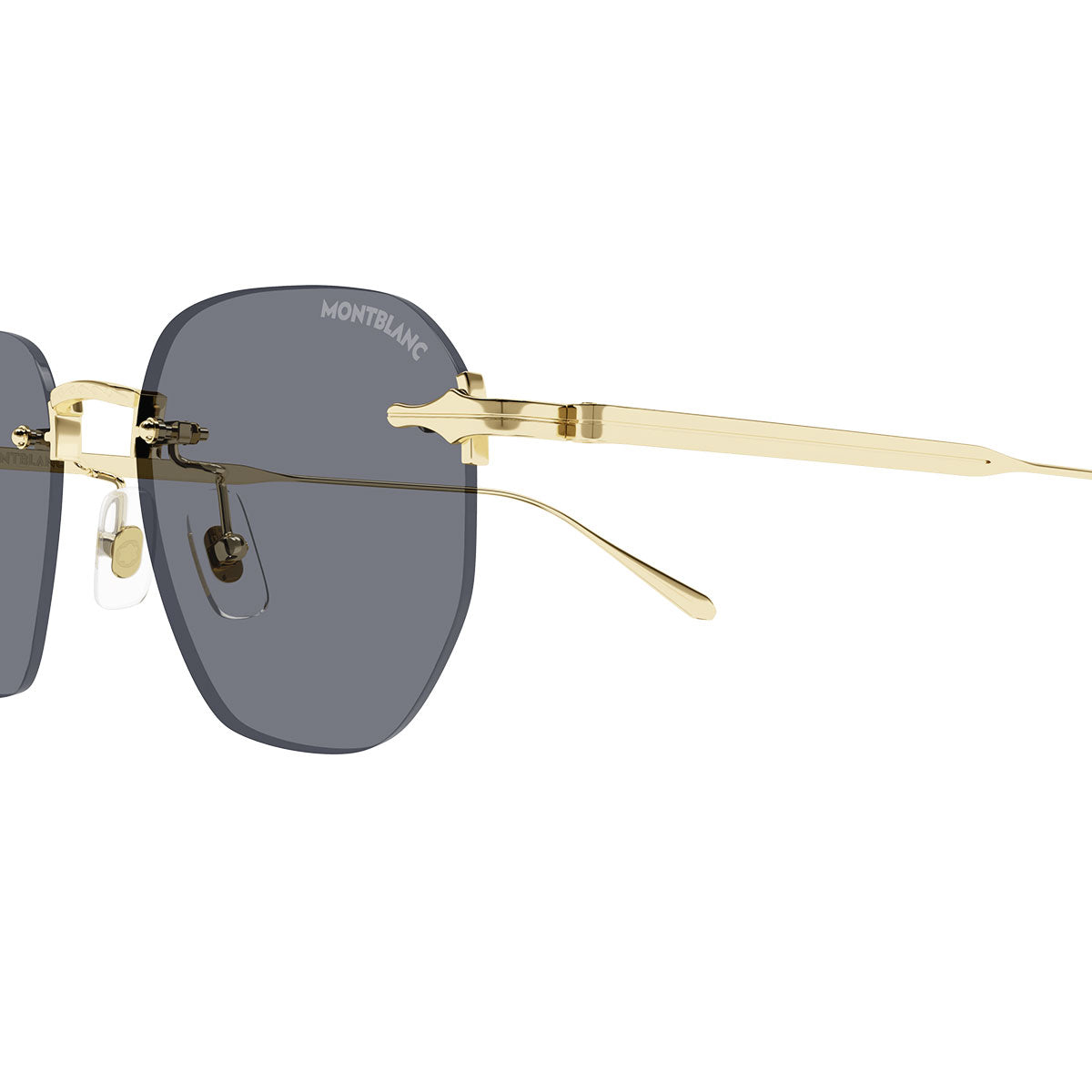 Montblanc Occhiali da Sole MB0405S 001 Oro/Grigio Chiaro Uomo