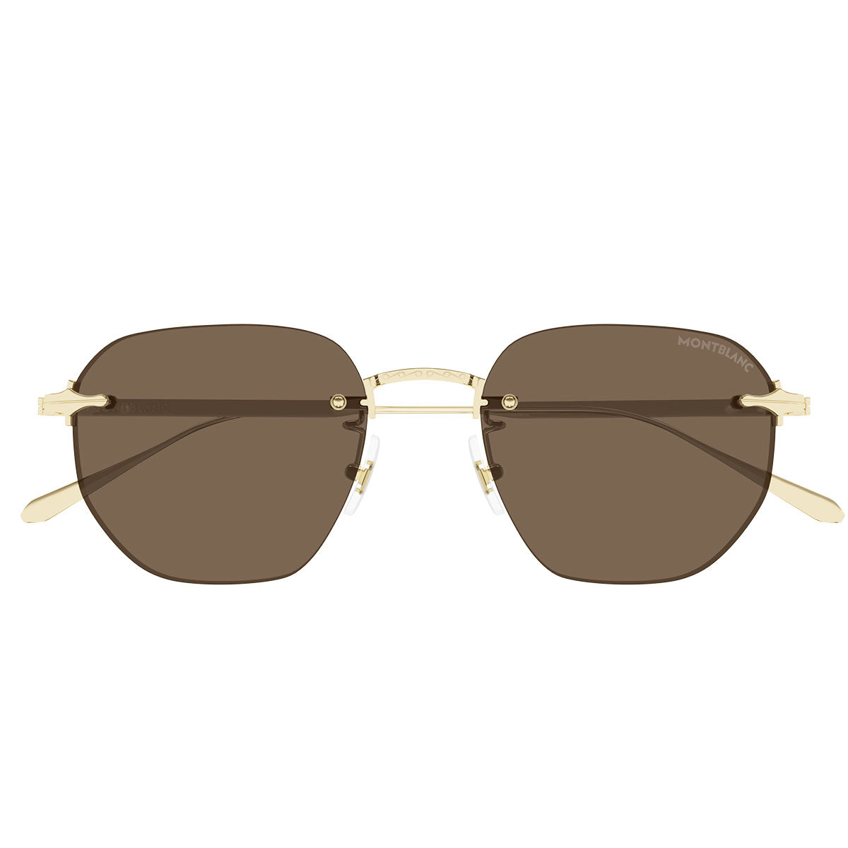 Montblanc Occhiali da Sole MB0405S 002 Oro/Marrone Uomo