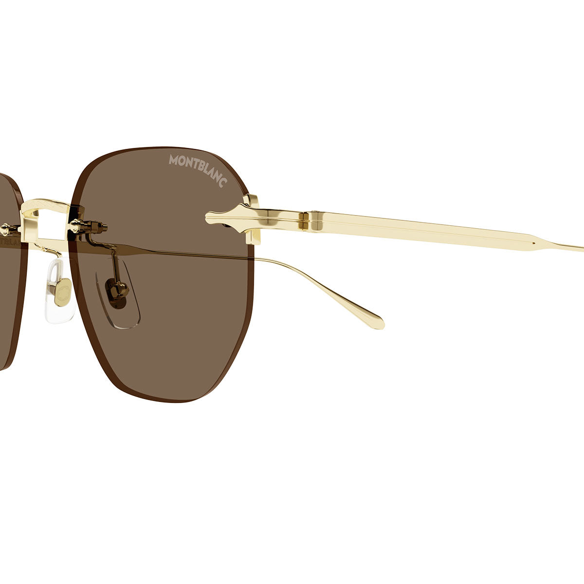Montblanc Occhiali da Sole MB0405S 002 Oro/Marrone Uomo
