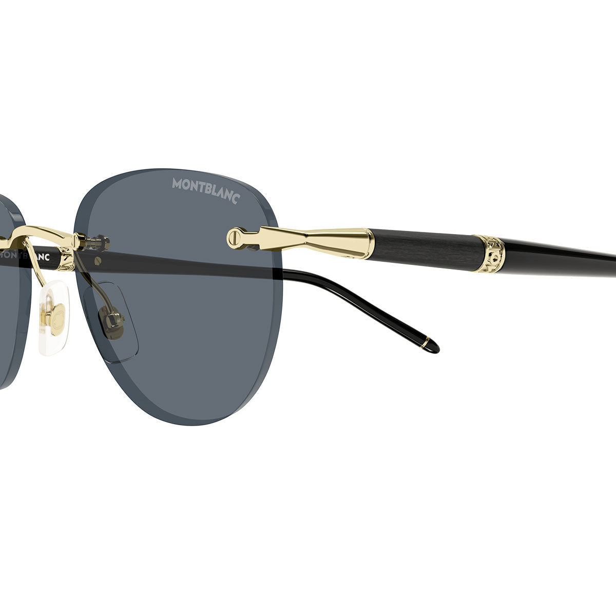 Montblanc Occhiali da Sole MB0412S 001 Oro/Grigio Uomo