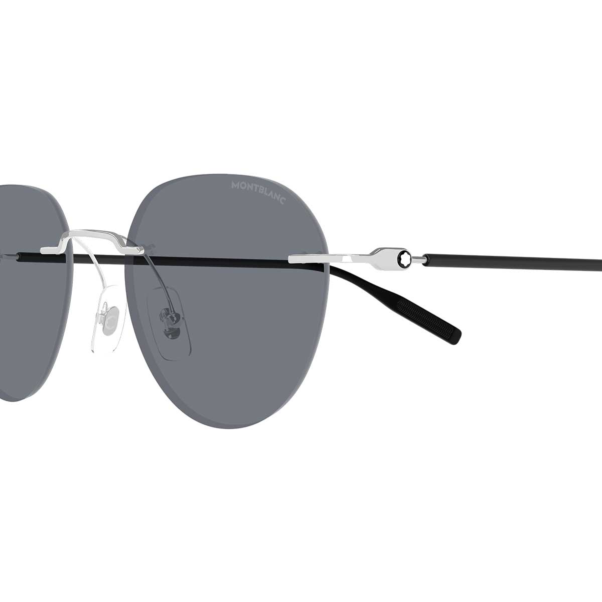 Montblanc Occhiali da Sole MB0428S 002 Argento/Grigio Uomo 3