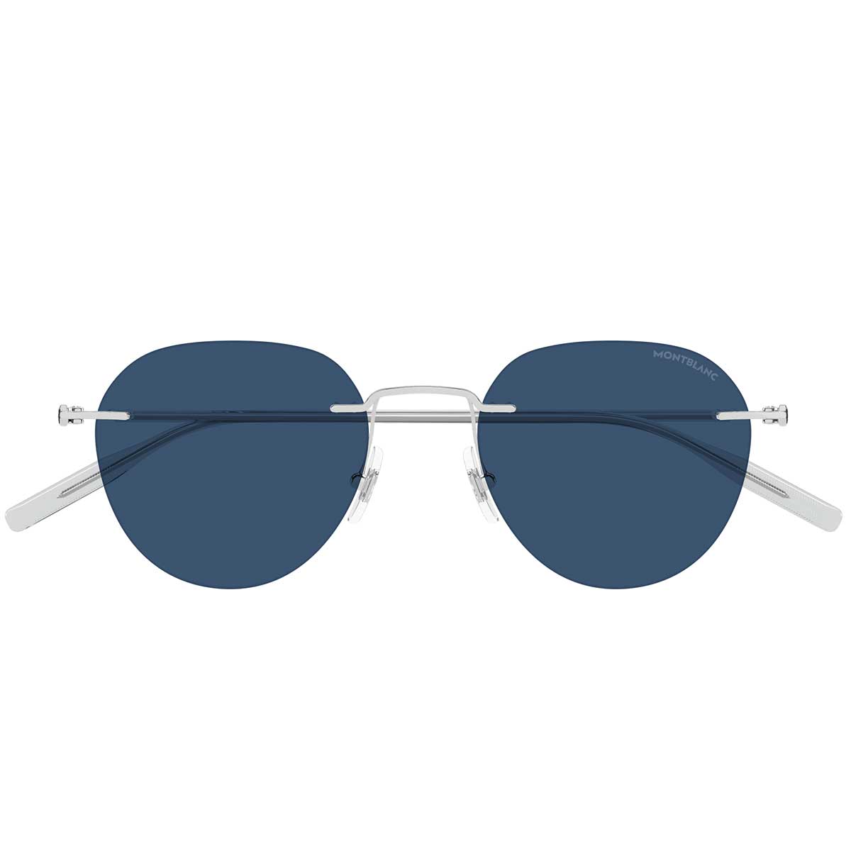 Montblanc Occhiali da Sole MB0428S 004 Argento/Blu Uomo
