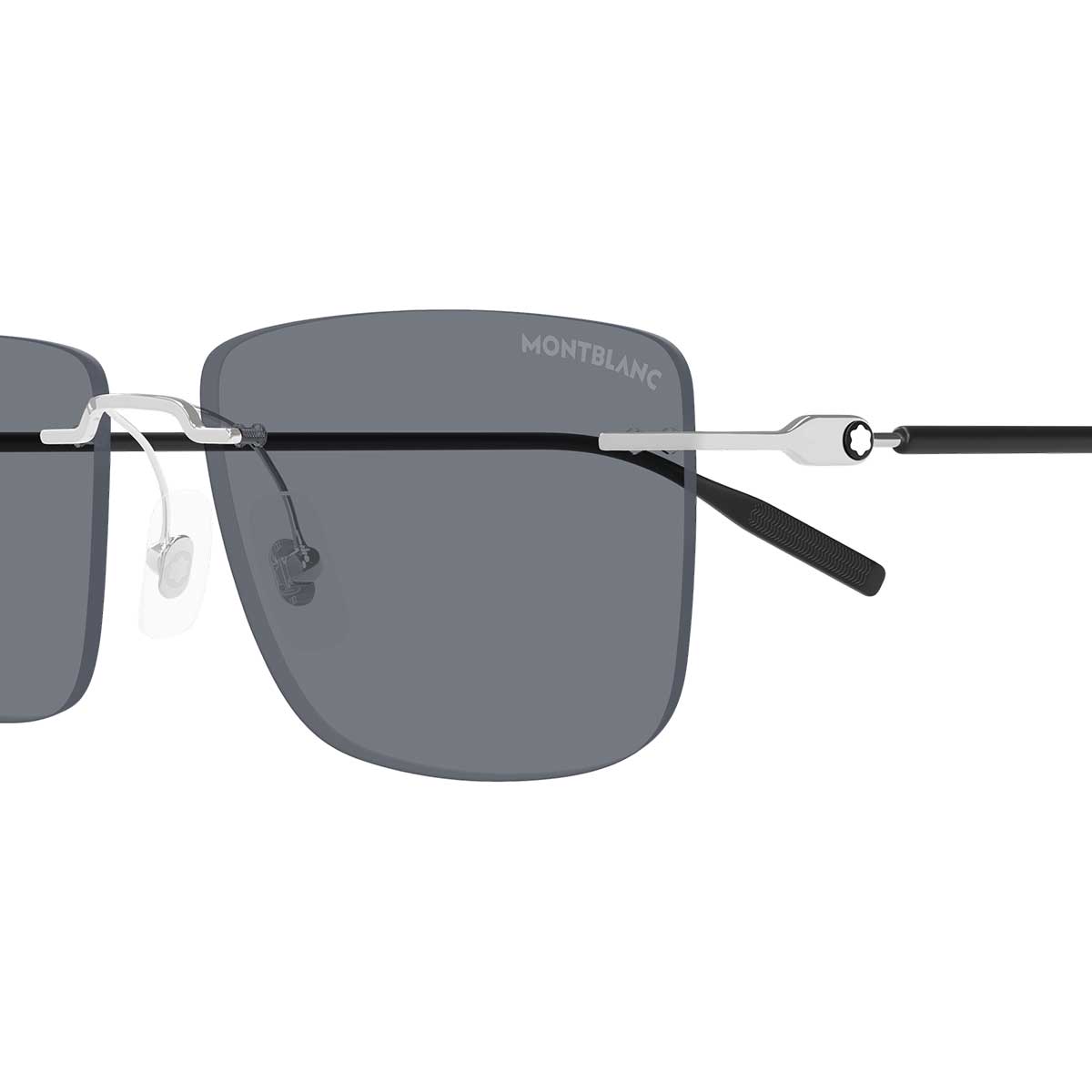Montblanc Occhiali da Sole MB0429S 002 Argento/Grigio Uomo 3