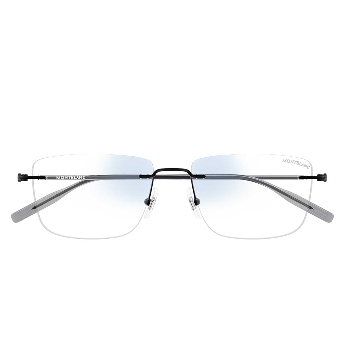 Montblanc Occhiali da Sole MB0429S 006 Nero/Trasparente Uomo Fotocromatici