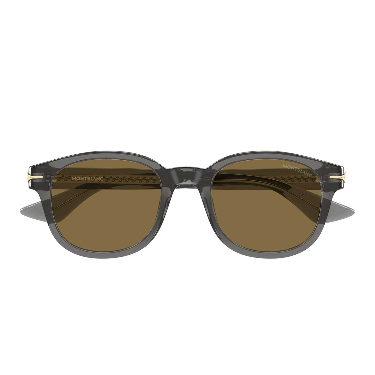 Montblanc Occhiali da Sole MB0435S 003 Grigio/Marrone Uomo