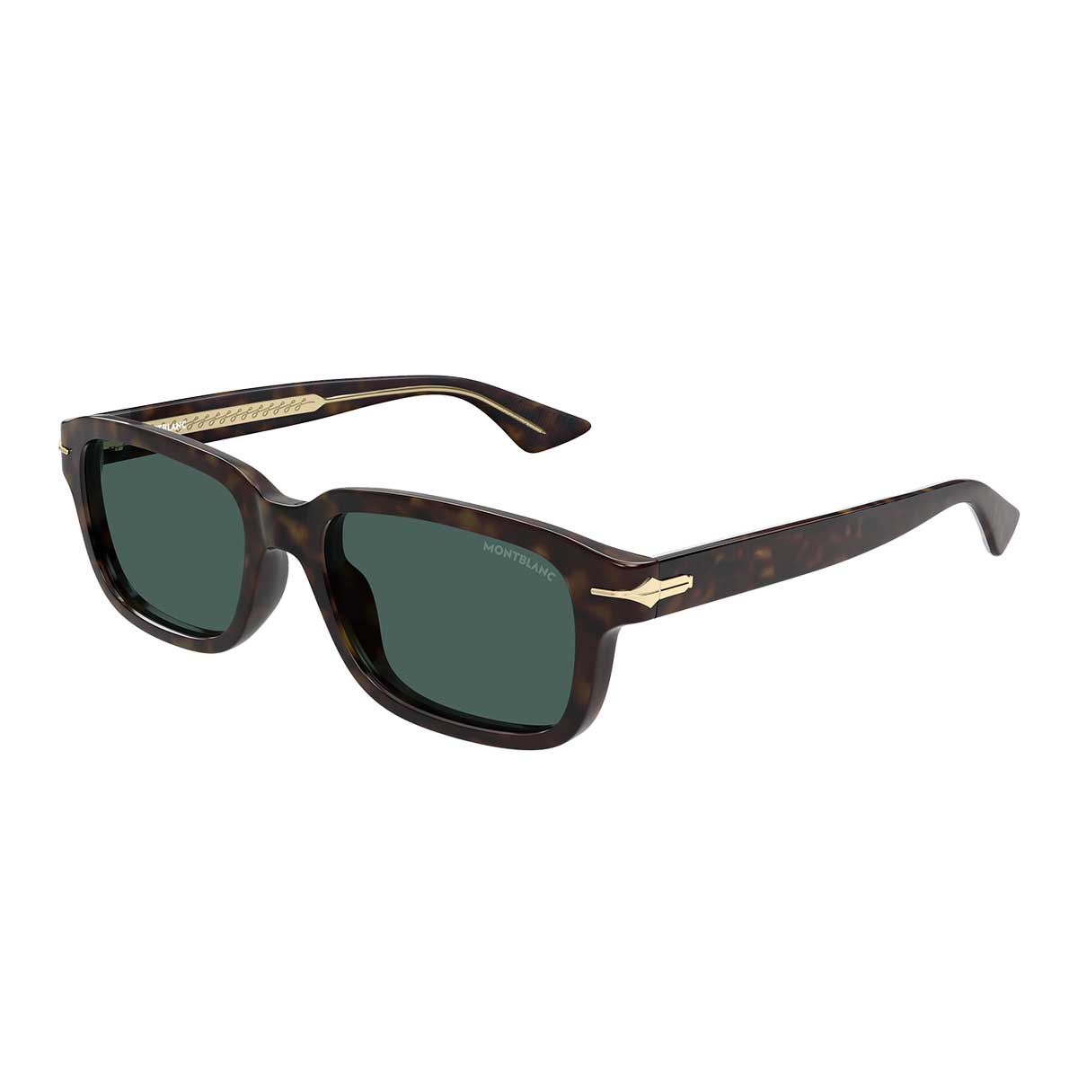 Montblanc Occhiali da Sole MB0436S 002 Marrone/Verde Uomo 2