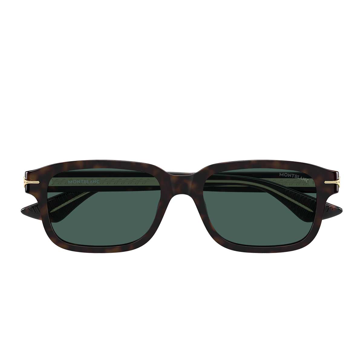 Montblanc Occhiali da Sole MB0436S 002 Marrone/Verde Uomo