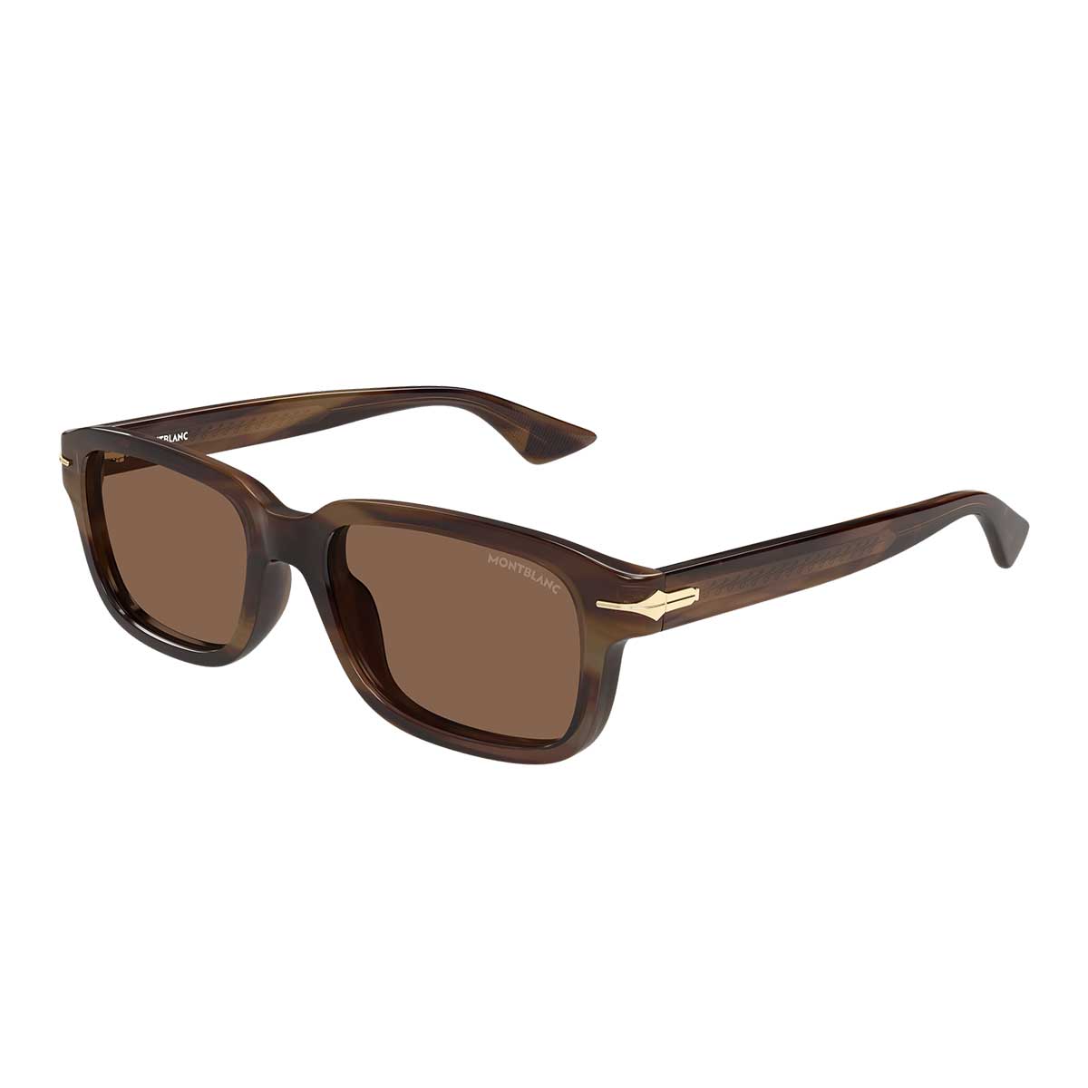 Montblanc Occhiali da Sole MB0436S 004 Marrone/Marrone Uomo 2
