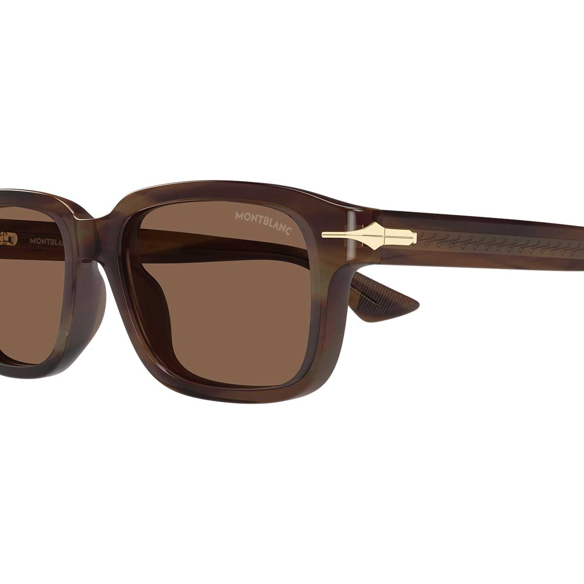 Montblanc Occhiali da Sole MB0436S 004 Marrone/Marrone Uomo 3