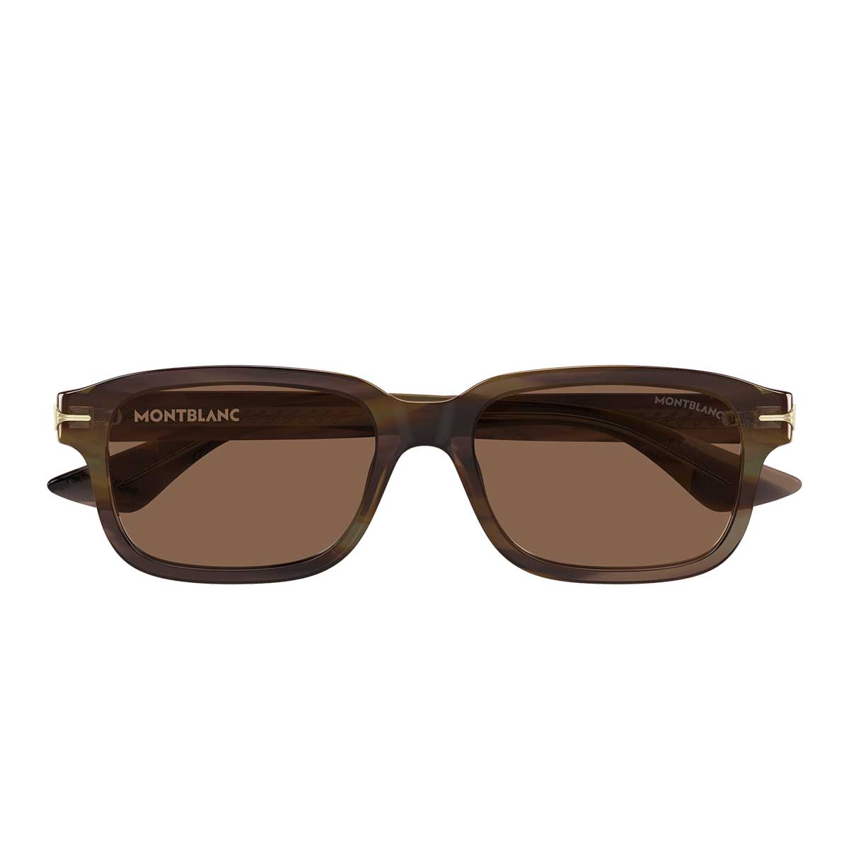Montblanc Occhiali da Sole MB0436S 004 Marrone/Marrone Uomo
