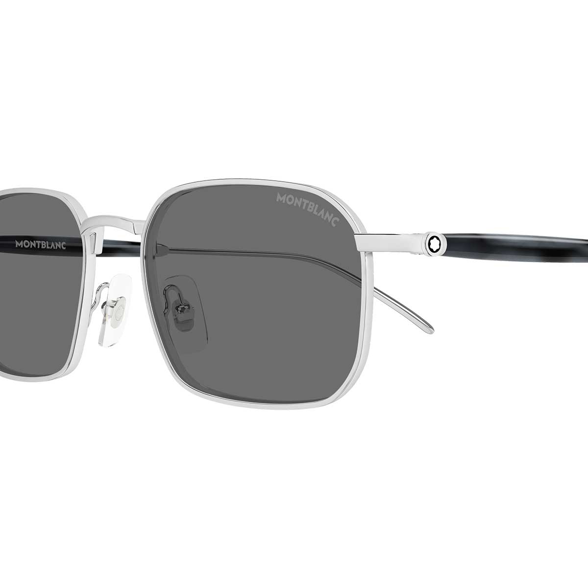 Montblanc Occhiali da Sole MB0441S 003 Argento/Grigio Uomo 3