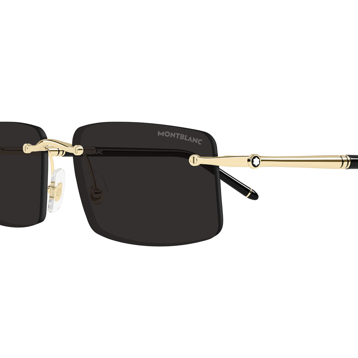 Montblanc Occhiali da Sole MB0443S 001 Oro/Grigio Scuro Uomo