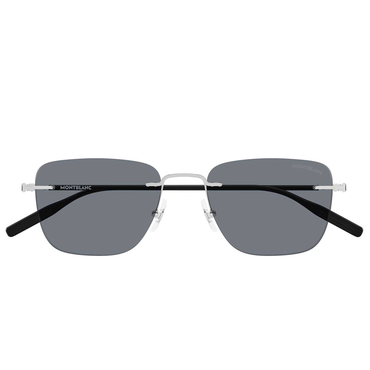 Montblanc Occhiali da Sole MB0470S 002 Argento/Grigio Uomo