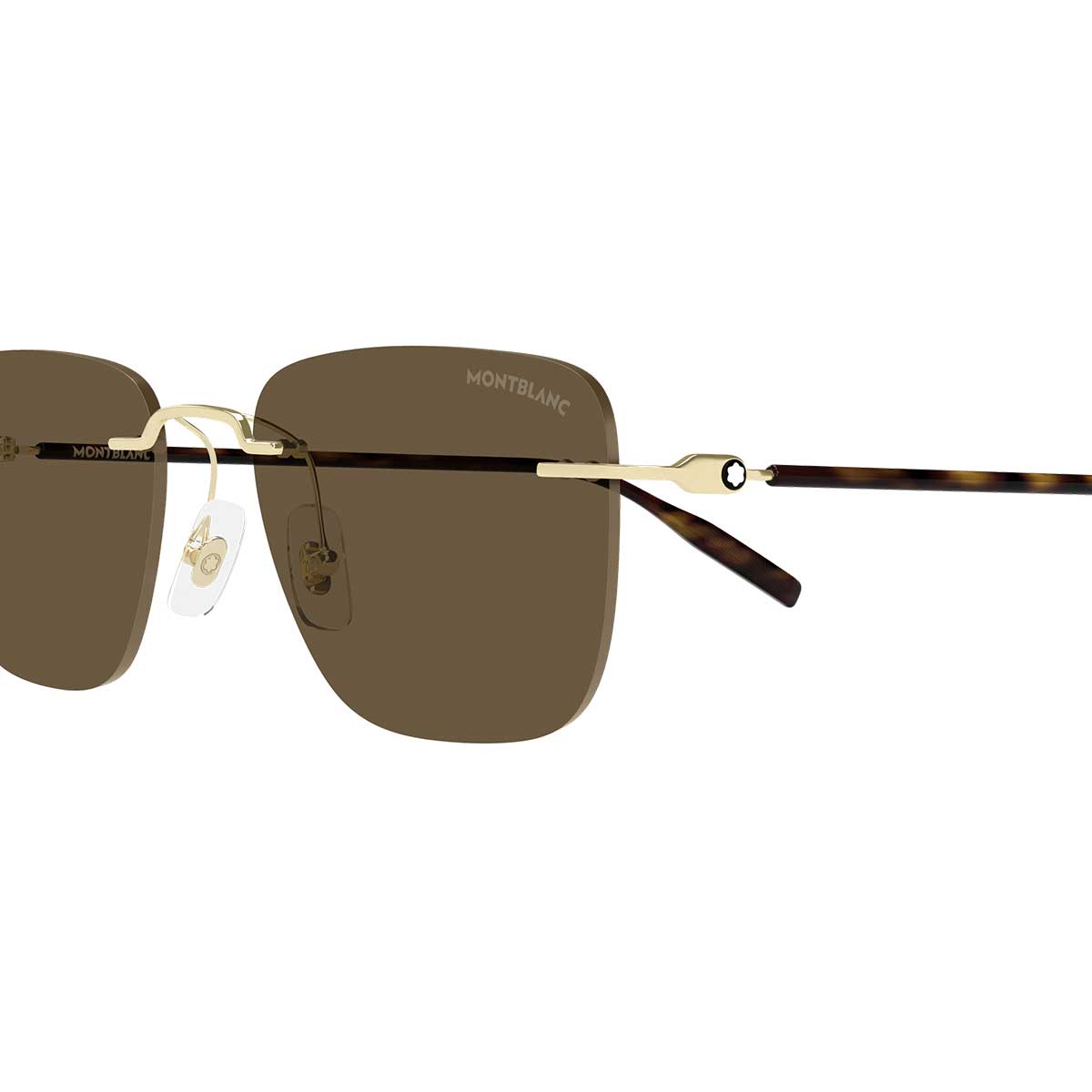Montblanc Occhiali da Sole MB0470S 003 Oro/Marrone Uomo 3