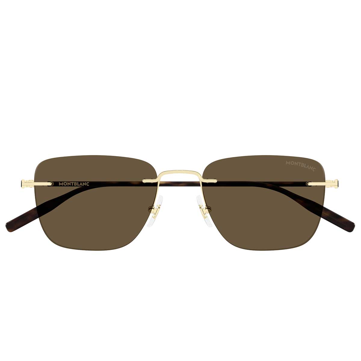 Montblanc Occhiali da Sole MB0470S 003 Oro/Marrone Uomo