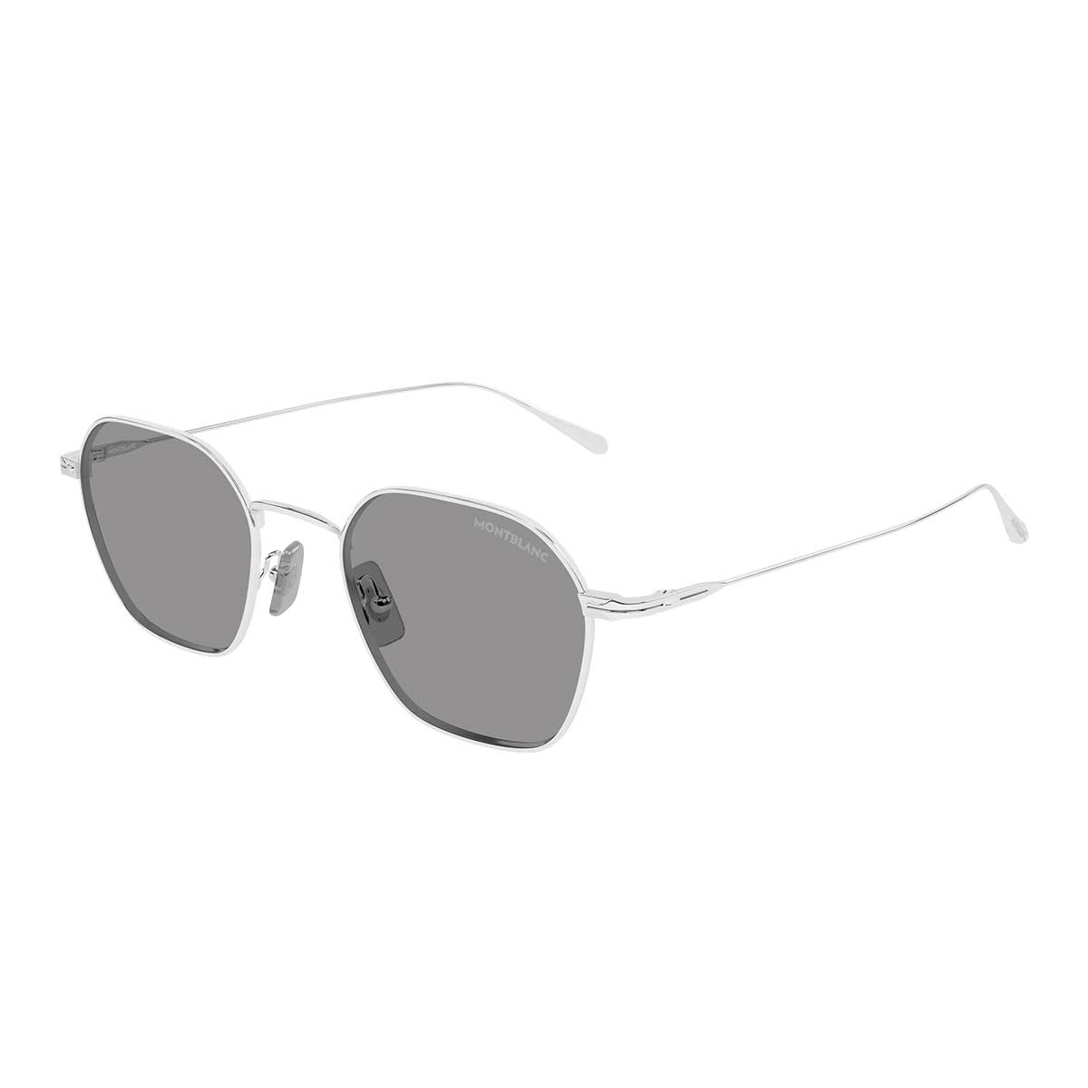 Montblanc Occhiali da Sole MB0472S 002 Argento/Grigio Uomo 2
