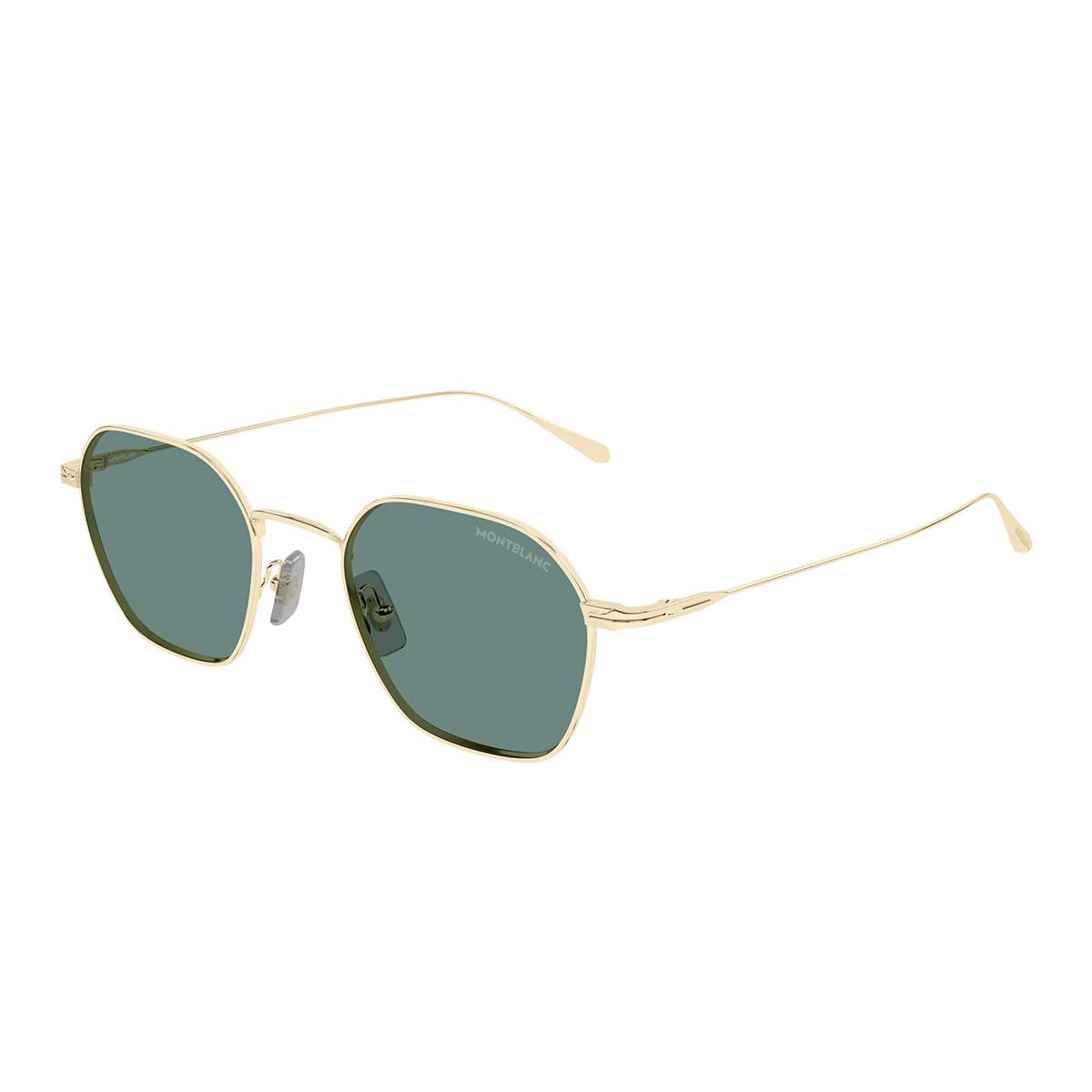 Montblanc Occhiali da Sole MB0472S 004 Oro/Verde Uomo 2