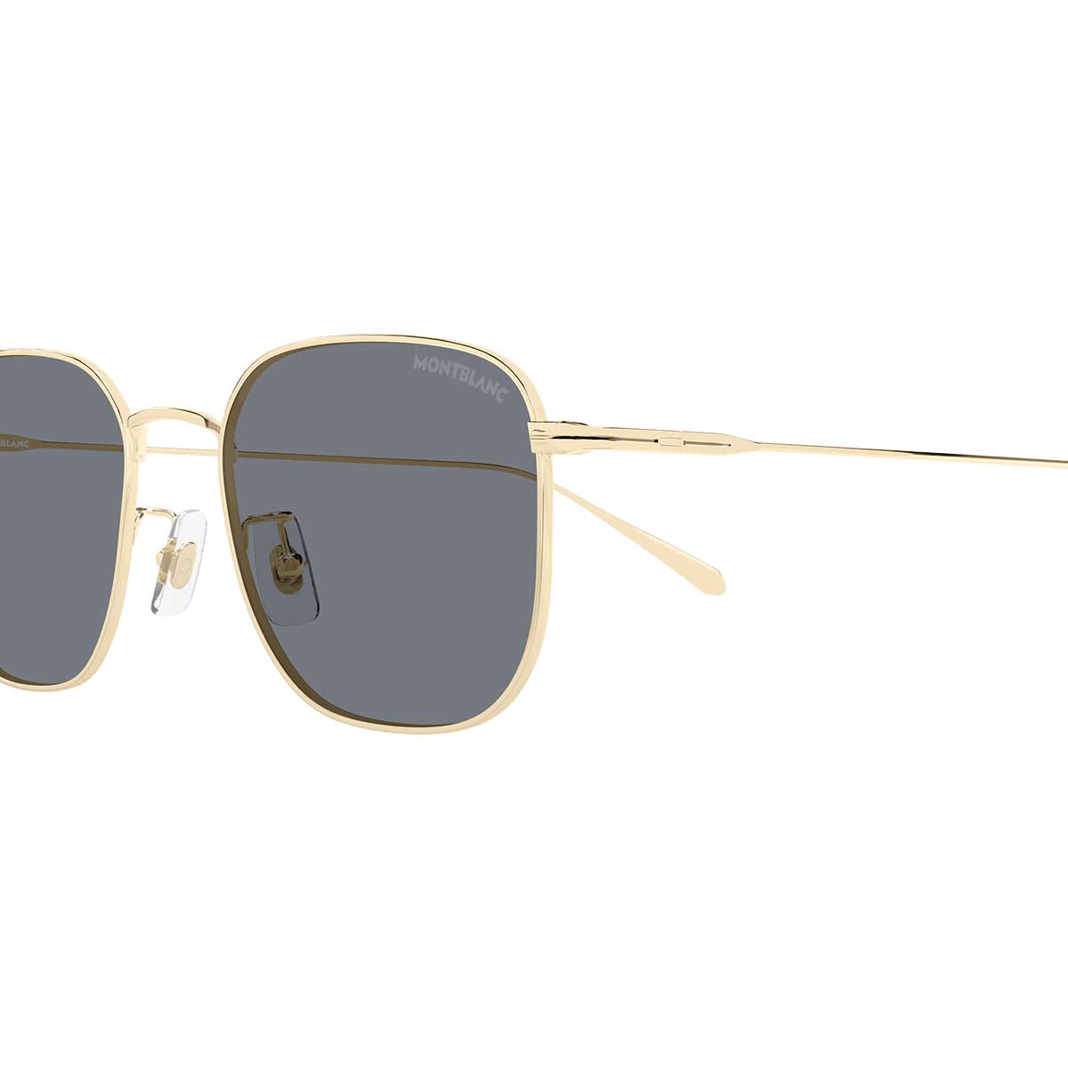 Montblanc Occhiali da Sole MB0477SA 001 Oro/Grigio Uomo 3