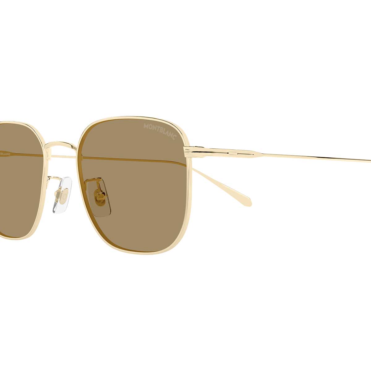 Montblanc Occhiali da Sole MB0477SA 002 Oro/Marrone Uomo 3