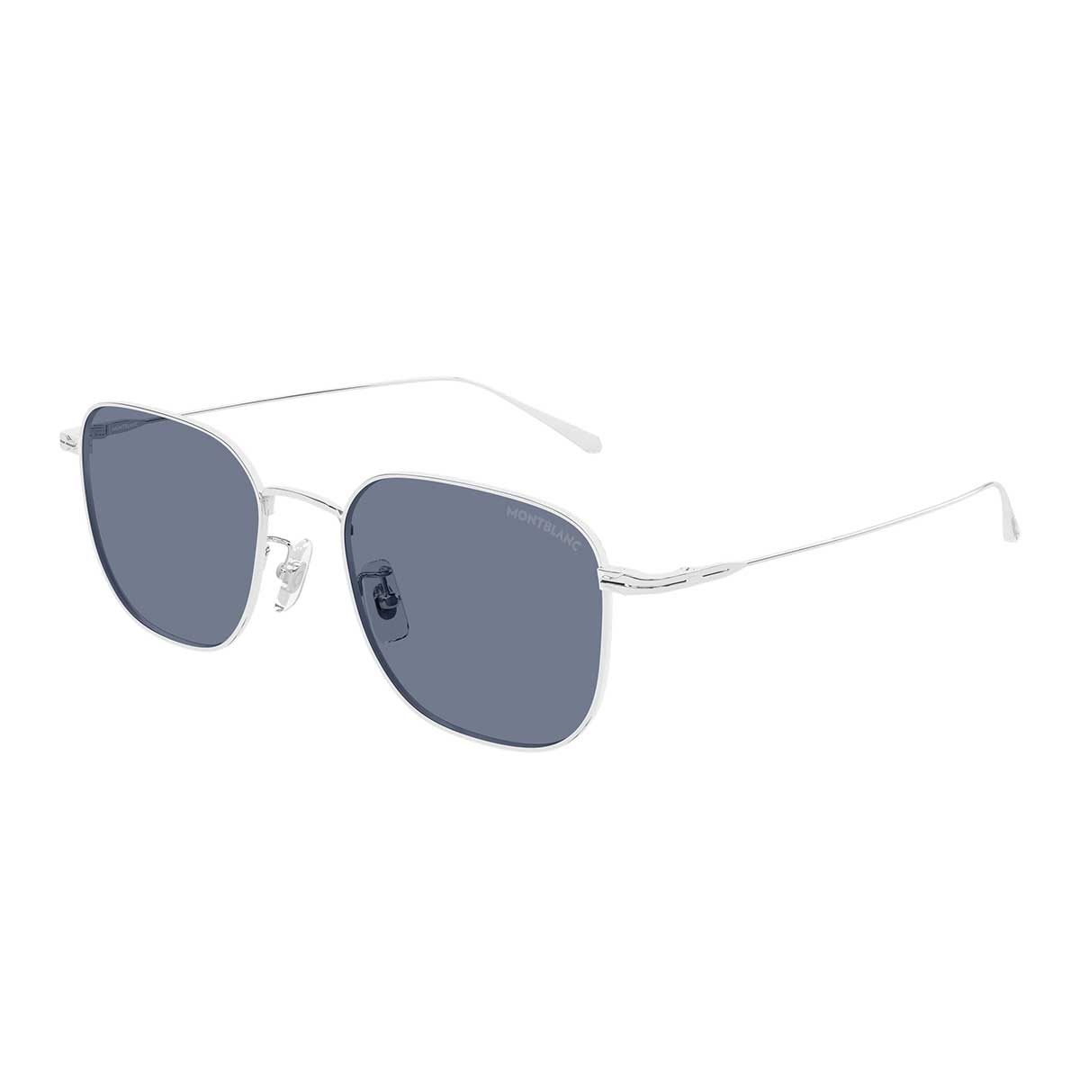 Montblanc Occhiali da Sole MB0477SA 003 Argento/Grigio Uomo 2