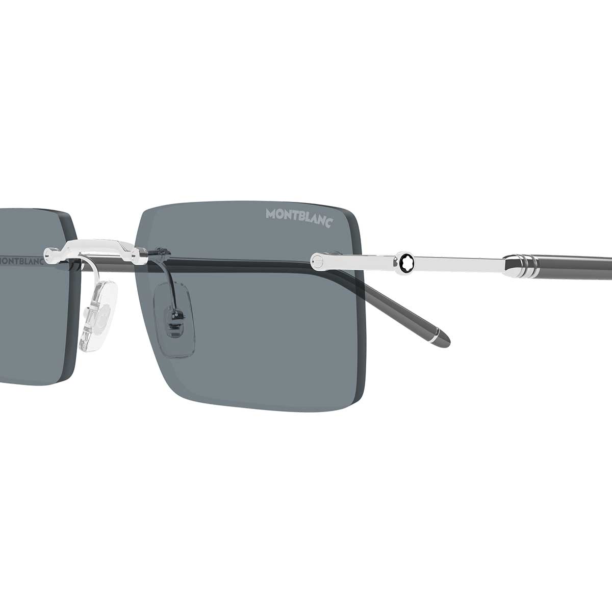 Montblanc Occhiali da Sole MB0482S 002 ArgentoGrigio/Grigio Uomo 3