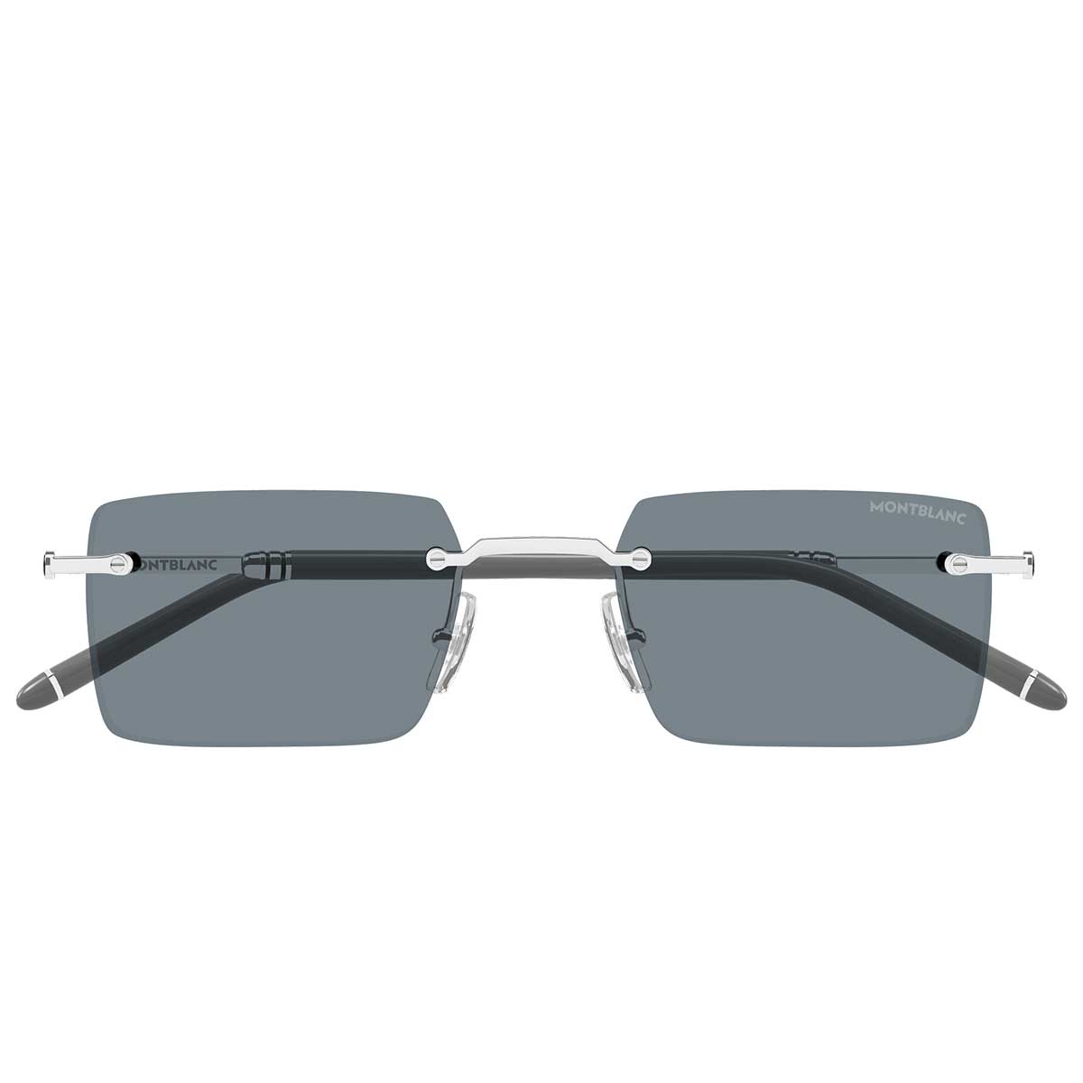 Montblanc Occhiali da Sole MB0482S 002 ArgentoGrigio/Grigio Uomo