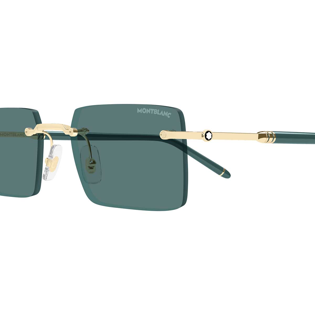 Montblanc Occhiali da Sole MB0482S 004 OroVerde/Verde Uomo 3