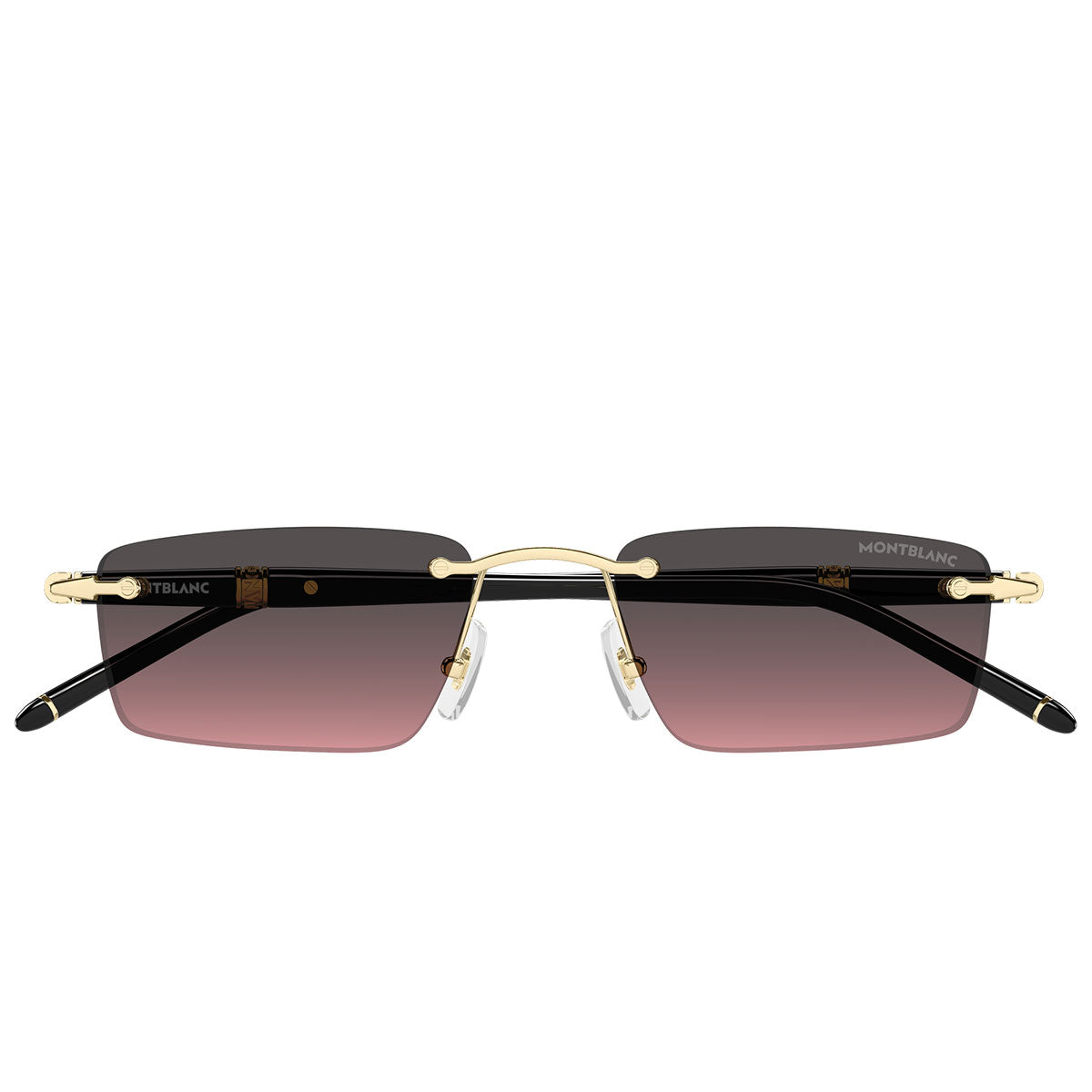 Montblanc Occhiali da Sole MB0484S 003 Oro Nero/Grigio Viola Uomo