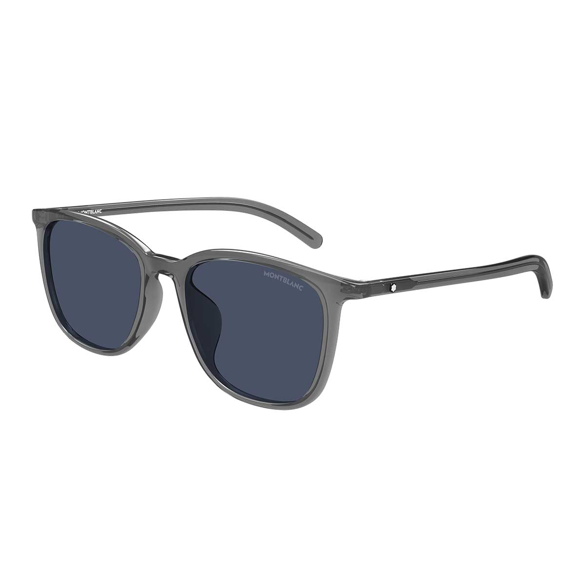 Montblanc Occhiali da Sole MB0487SA 003 Grigio/Blu Uomo