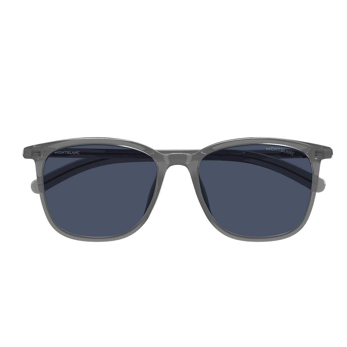 Montblanc Occhiali da Sole MB0487SA 003 Grigio/Blu Uomo
