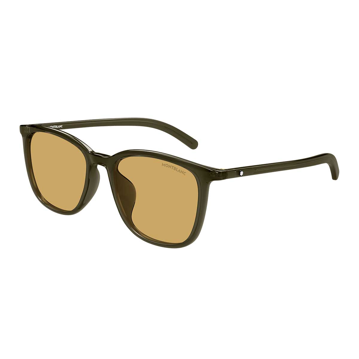Montblanc Occhiali da Sole MB0487SA 004 Verde/Marrone Uomo 2