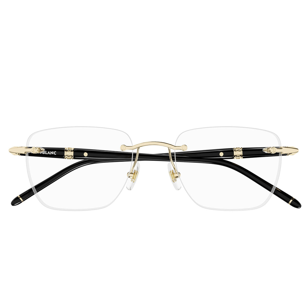 Montblanc Occhiali da Vista MB0346O 001 OroNero/Trasparente Uomo
