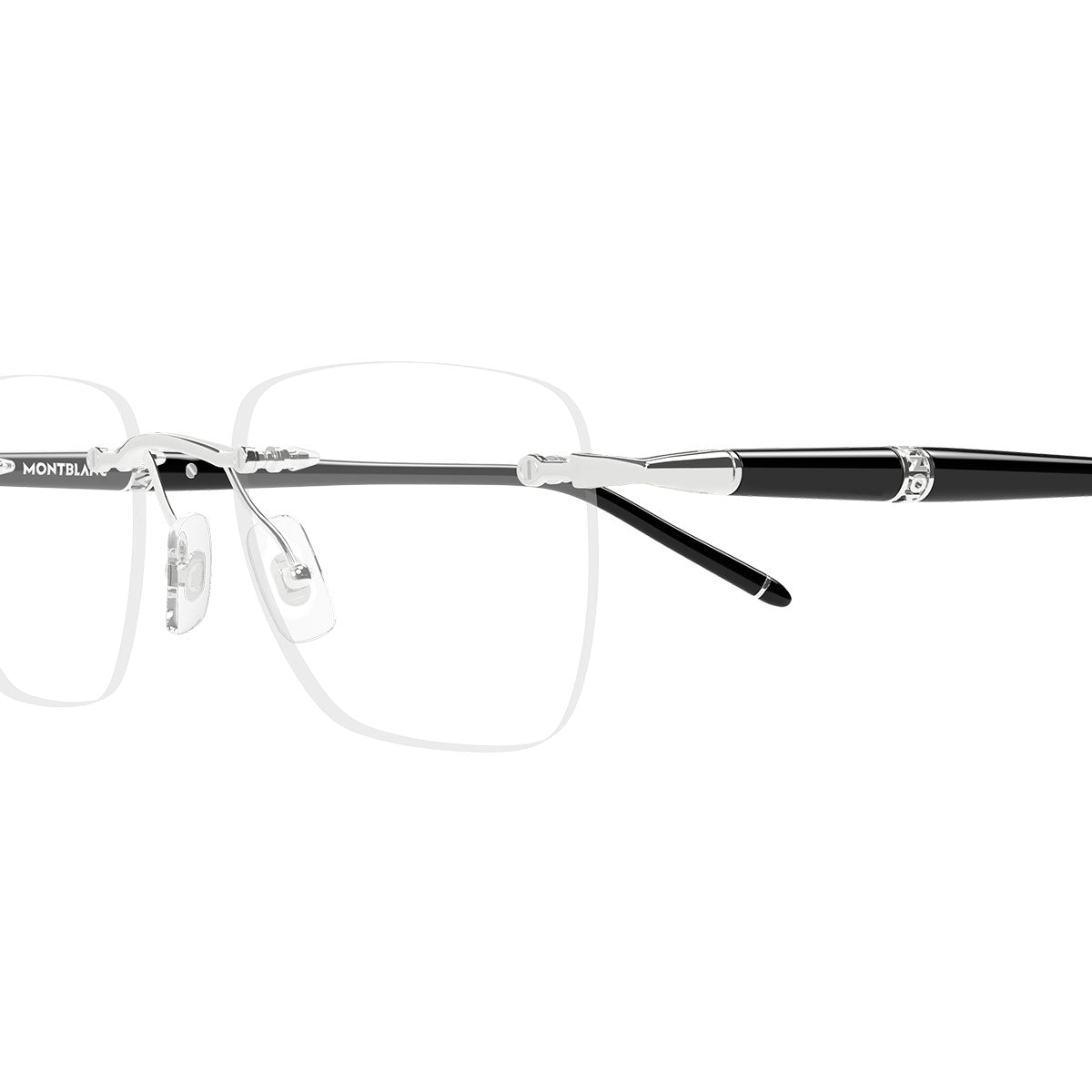 Montblanc Occhiali da Vista MB0346O 004 ArgentoNero/Trasparente Uomo 3