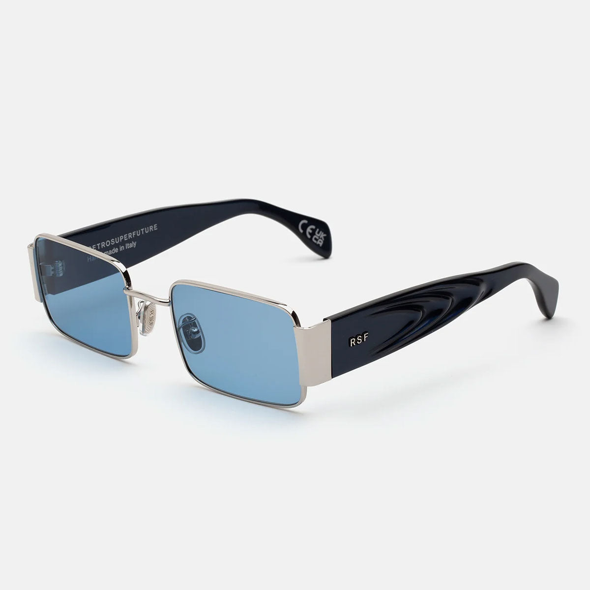 RetroSuperFuture Occhiali da Sole I0HZ V5H Z Metallic Blue Argento Nero/Blu Unisex