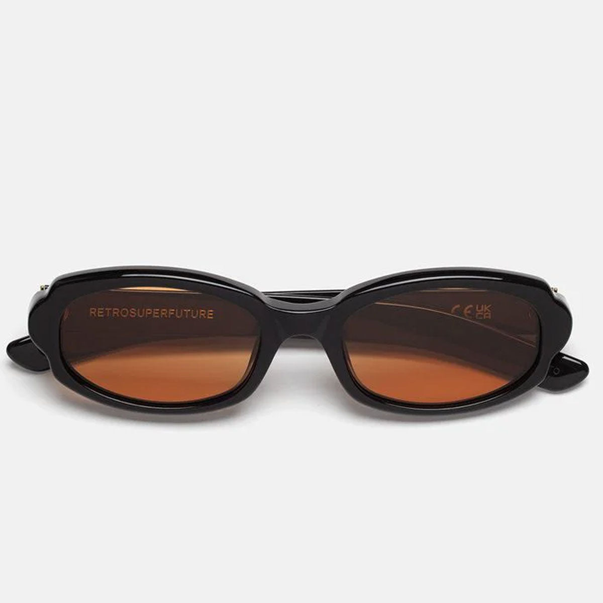 RetroSuperFuture Occhiali da Sole I9SN OH9 Esatto Refined Nero/Arancione Unisex