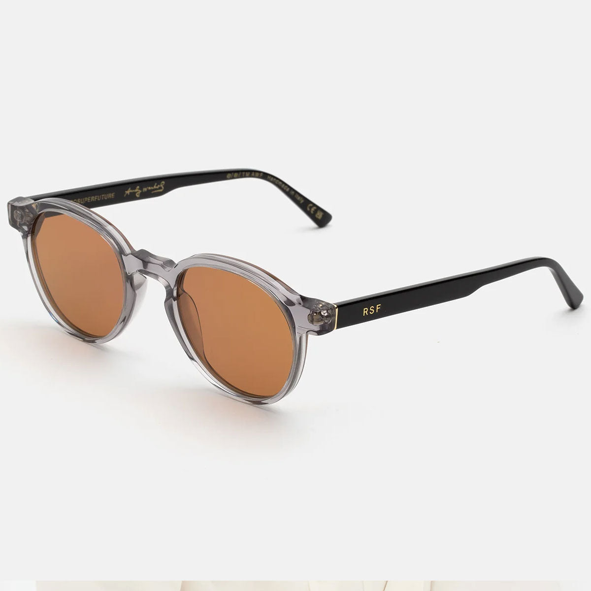 RetroSuperFuture Occhiali da Sole IISN ZWN The Warhol Stilo Grigio Nero/Marrone Unisex