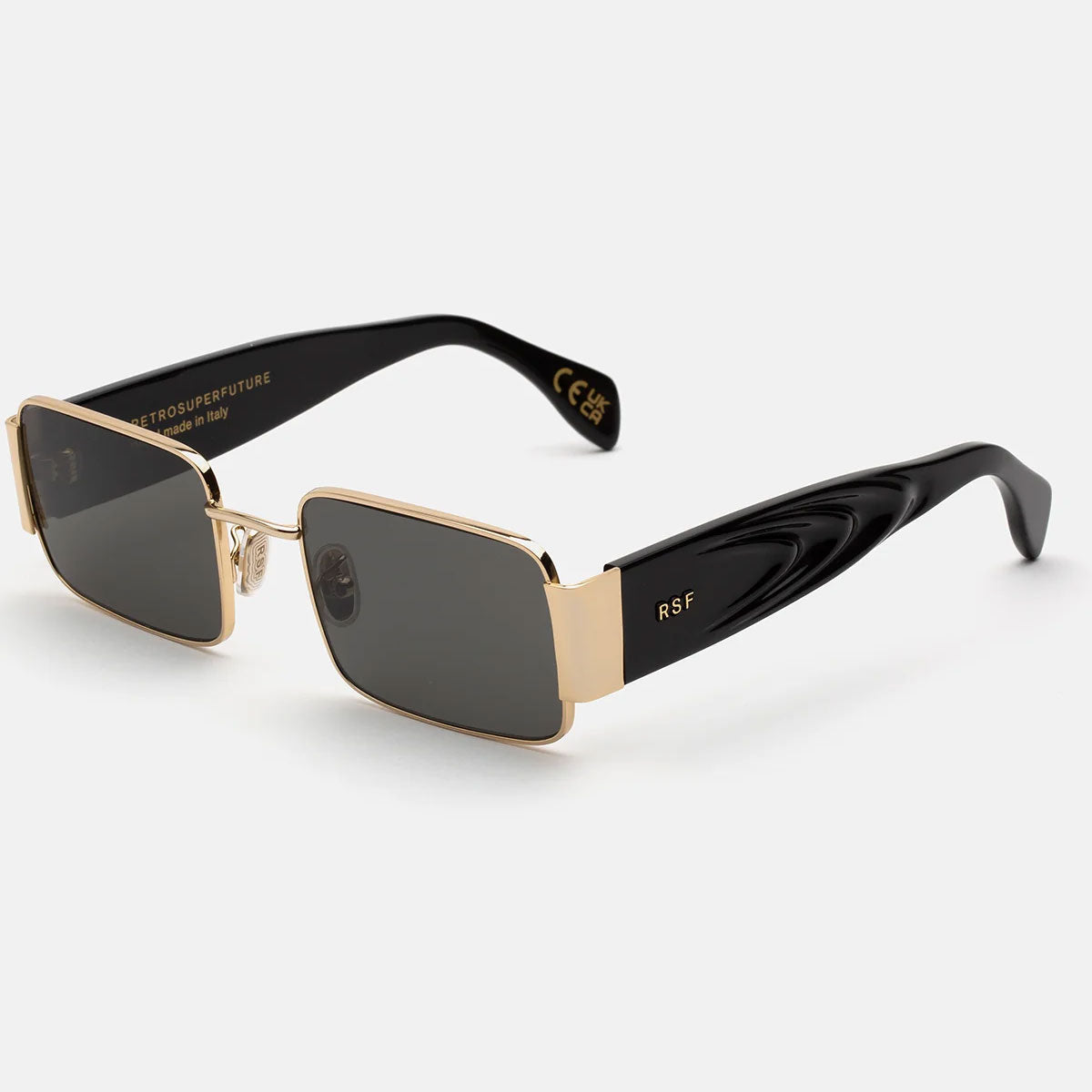 RetroSuperFuture Occhiali da Sole IJ50 TAS Z Black Oro Nero/Grigio Unisex