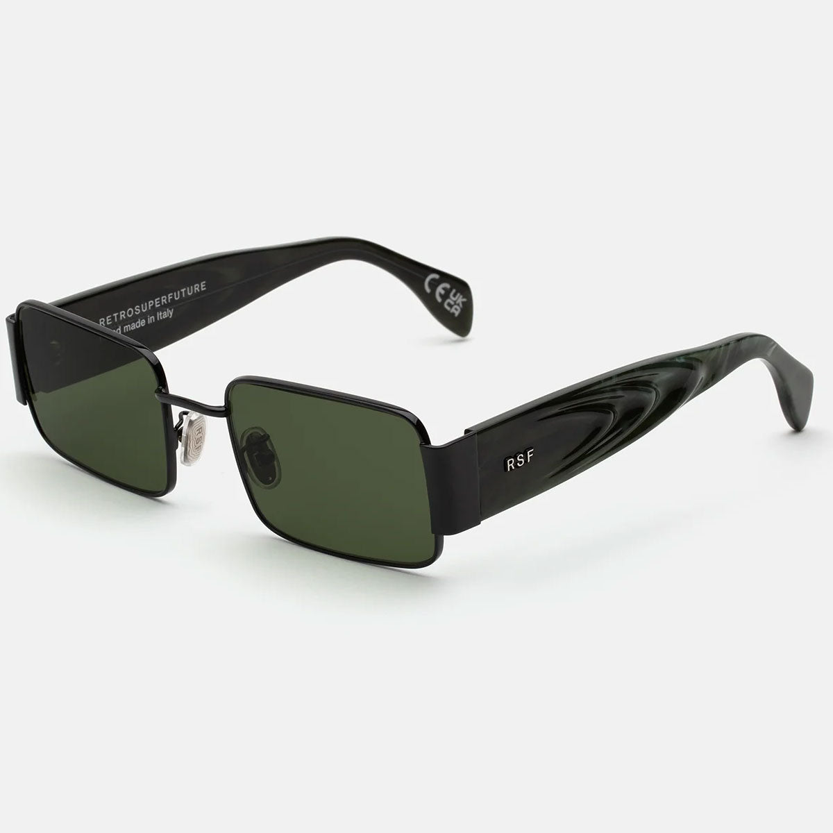 RetroSuperFuture Occhiali da Sole IUQJ 13W Z Tartaruga Nero/Verde Unisex