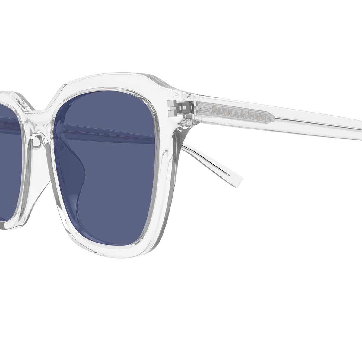 Saint Laurent Occhiali da Sole SL 457 010 Cristallo/Blu Uomo