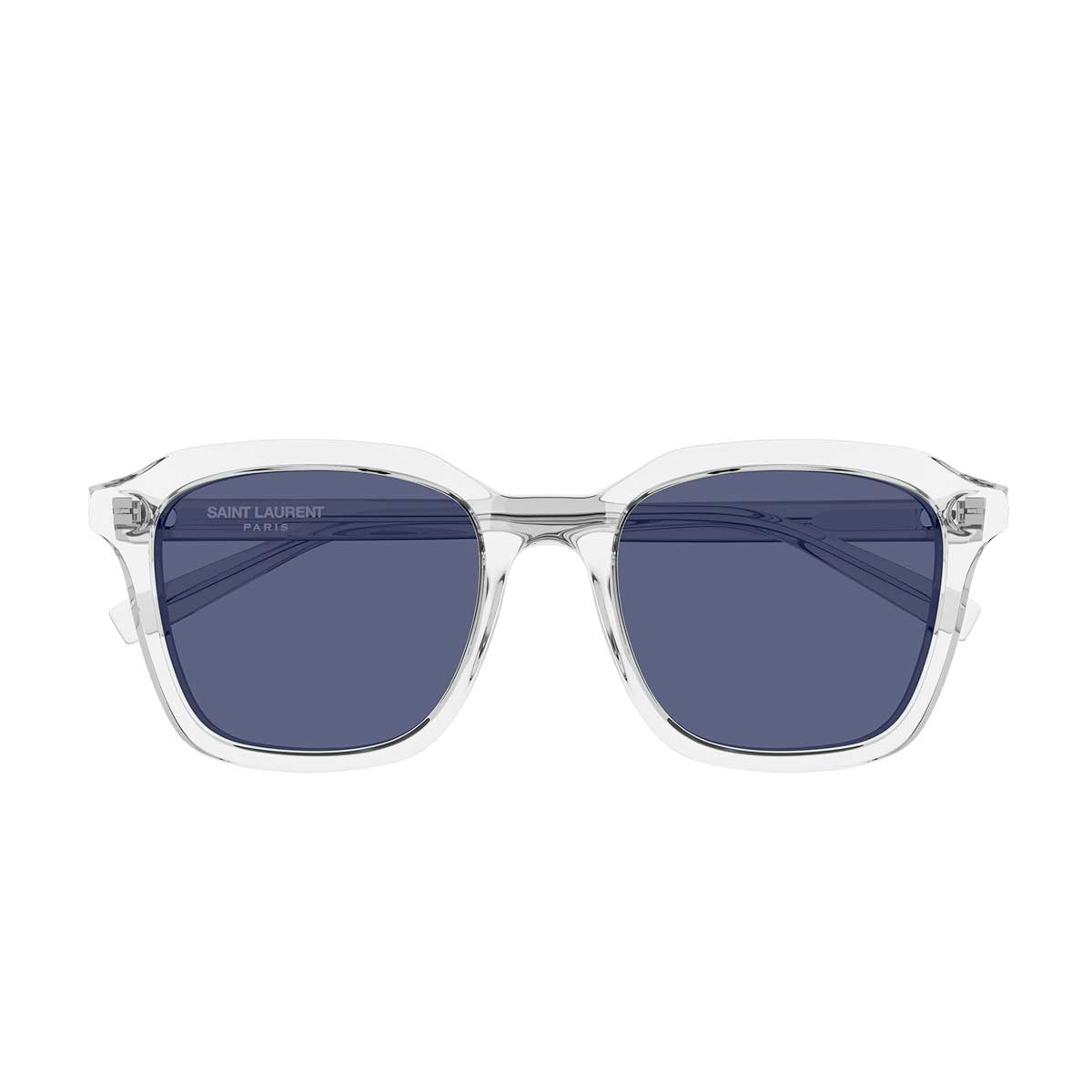 Saint Laurent Occhiali da Sole SL 457 010 Cristallo/Blu Uomo