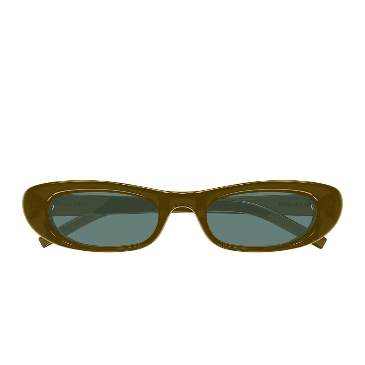 Saint Laurent Occhiali da Sole SL 557 SHADE PLUMP 003 Marrone/Verde Donna