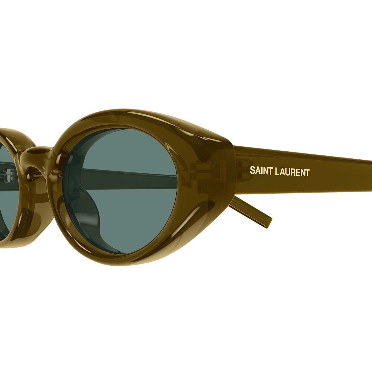Saint Laurent Occhiali da Sole SL 567 PLUMP 003 Marrone/Verde Donna 3