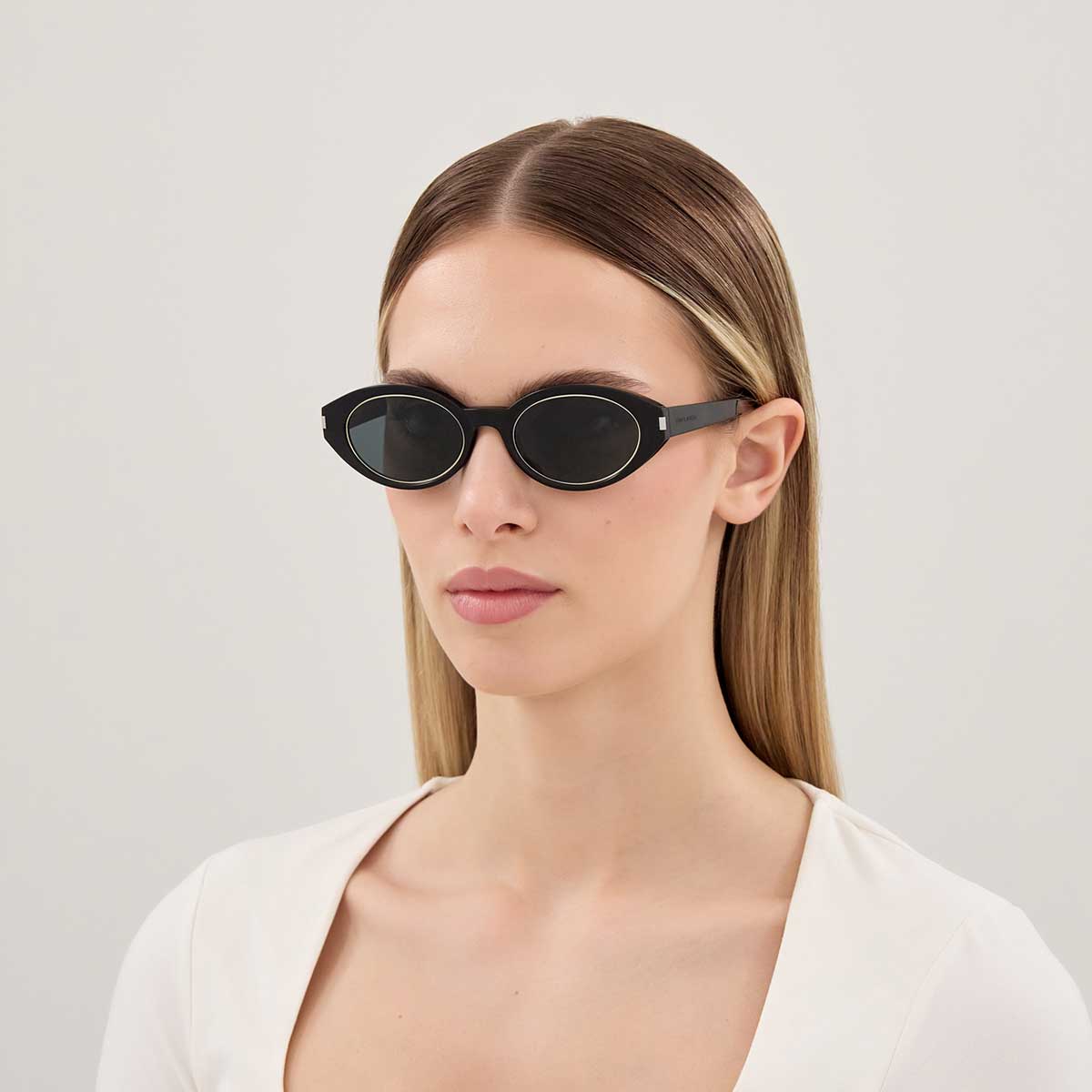 Saint Laurent Occhiali da Sole SL 567 RIM 004 Nero/Nero Donna 4
