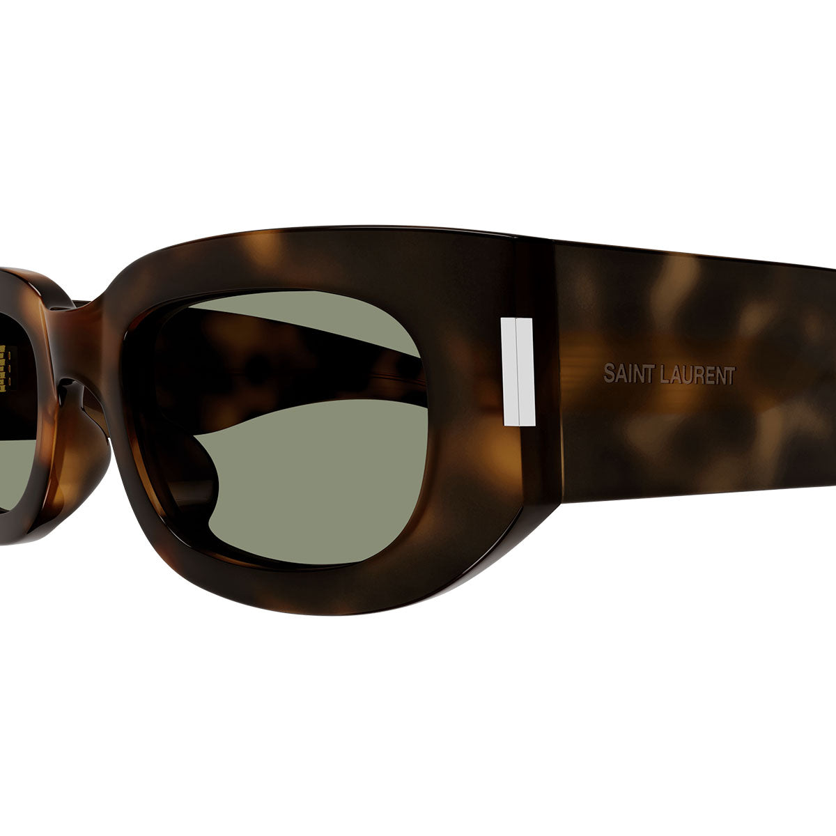 Saint Laurent Occhiali da Sole SL 697 002 Marrone/Verde Unisex
