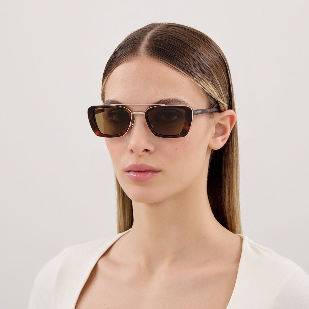 Saint Laurent Occhiali da Sole SL 825 002 Marrone/Marrone Unisex