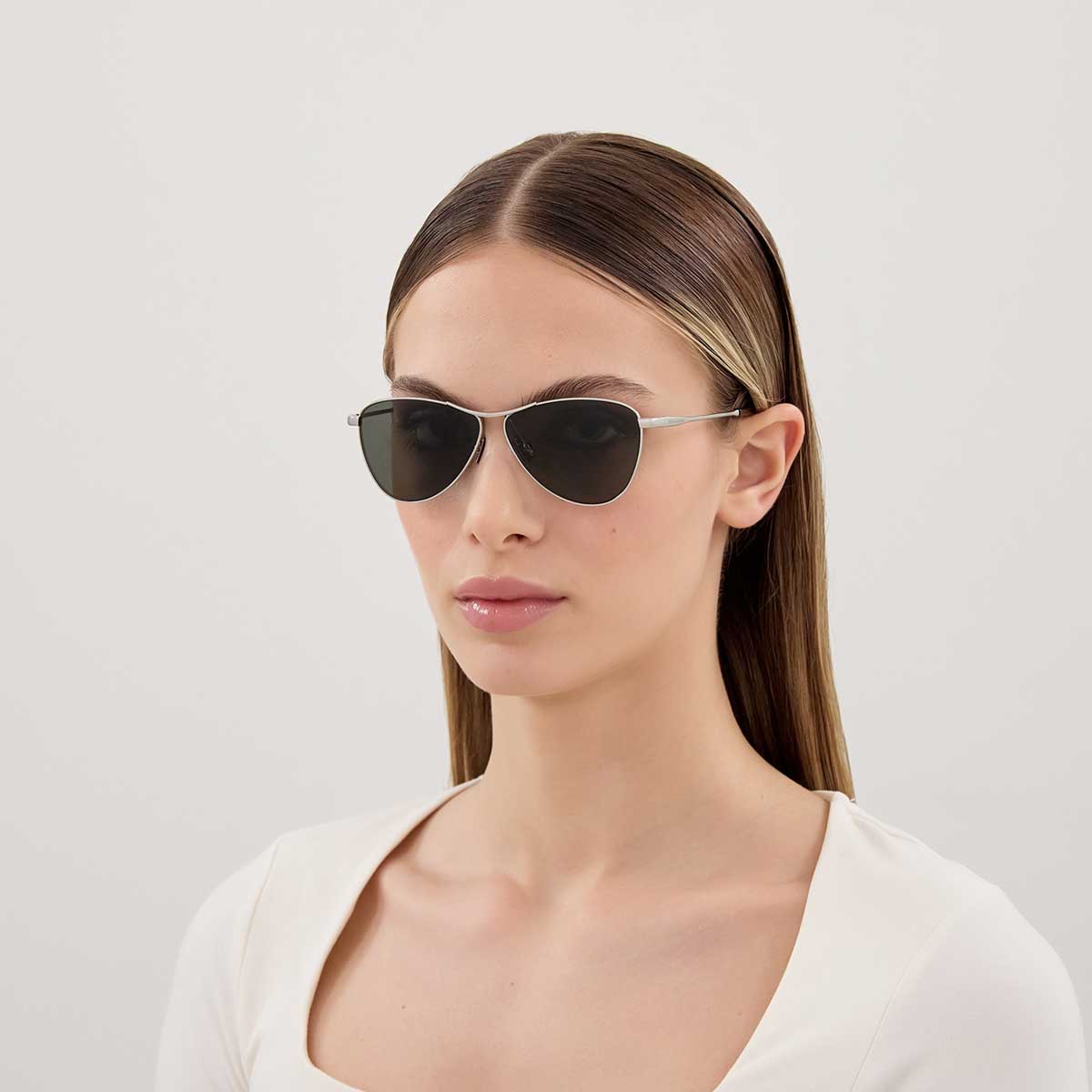 Saint Laurent Occhiali da Sole SL 831 VESPER 002 Argento/Grigio Donna 4